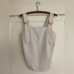 Kenzie top size small - adjustable straps - metallic detail unique, cute, glam